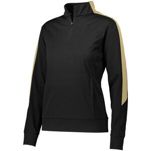 Augusta Sportswear 4388 - Ladies Medalist 2.0 Pullover Black/Vegas Gold