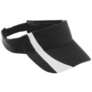 Augusta Sportswear 6260 - Adjustable Wicking Mesh Two Color Visor Black/White
