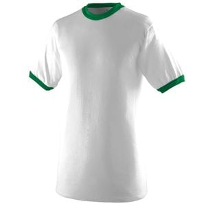 Augusta Sportswear 710 - Ringer T Shirt White/Kelly