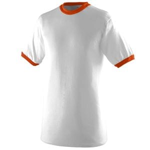 Augusta Sportswear 710 - Ringer T Shirt White/Orange