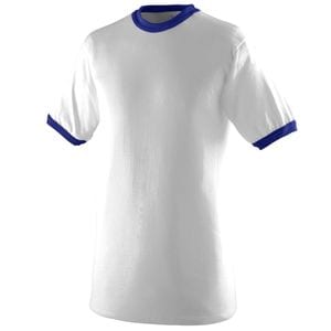 Augusta Sportswear 710 - Ringer T Shirt White/Purple