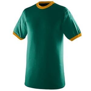 Augusta Sportswear 710 - Ringer T Shirt Dark Green/Gold
