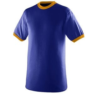 Augusta Sportswear 710 - Ringer T Shirt Purple/Gold