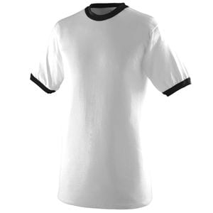 Augusta Sportswear 711 - Youth Ringer T Shirt White/Black