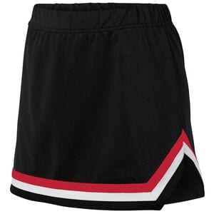Augusta Sportswear 9145 - Ladies Pike Skirt Black/Red/White