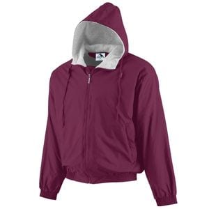 Augusta Sportswear 3281 - Youth Hooded Taffeta Jacket/Fleece Lined Maroon