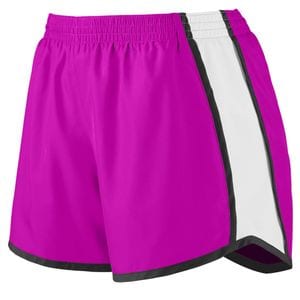 Augusta Sportswear 1266 - Girls Pulse Team Short Power Pink/ White/ Black