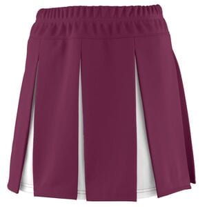 Augusta Sportswear 9116 - Girls Liberty Skirt Maroon/White