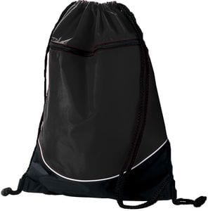 Augusta Sportswear 1920 - Tri Color Drawstring Backpack Black/Black/White