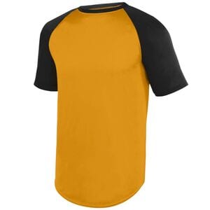 Augusta Sportswear 1508 - Wicking Short Sleeve Baseball Jersey Gold/Black