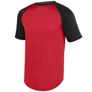 Augusta Sportswear 1508 - Wicking Short Sleeve Baseball Jersey Red/Black