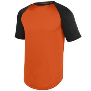 Augusta Sportswear 1509 - Youth Wicking Short Sleeve Baseball Jersey Orange/Black