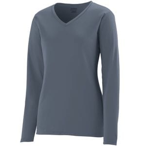Augusta Sportswear 1788 - Ladies Long Sleeve Wicking T Shirt Graphite