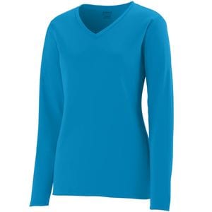 Augusta Sportswear 1788 - Ladies Long Sleeve Wicking T Shirt Power Blue