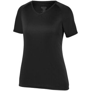 Augusta Sportswear 2793 - Girls Attain Raglan Sleeve Wicking Tee Black