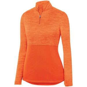 Augusta Sportswear 2909 - Ladies Shadow Tonal Heather 1/4 Zip Pullover Orange