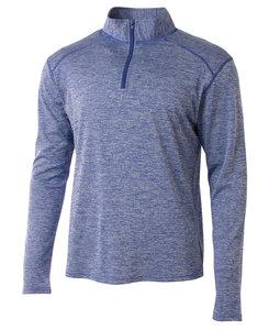 A4 A4N4010 - Adult Inspire 1/4 Zip Light Blue