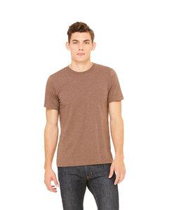 BELLA+CANVAS B3001CVC - Unisex Heather CVC Short Sleeve Tee Heather Brown