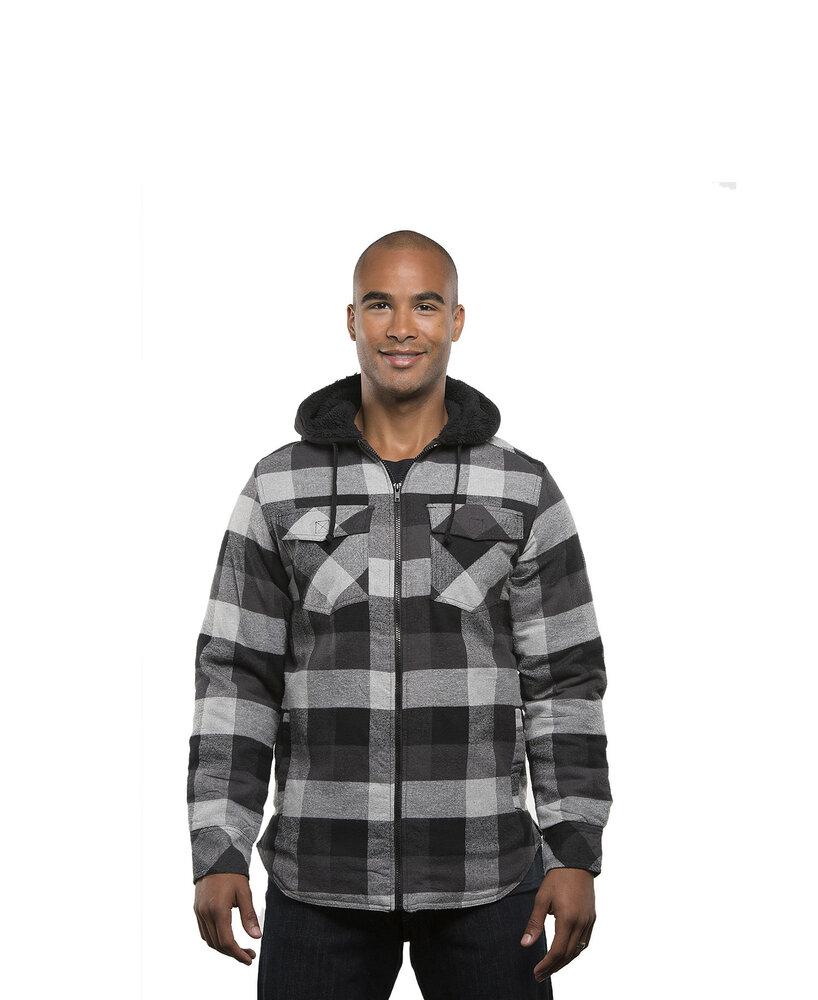 Burnside BN8620 - Adult Hooded Flannel Jacket