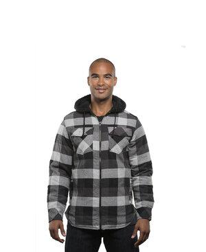 Burnside BN8620 - Adult Hooded Flannel Jacket