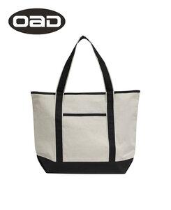 Liberty Bags OAD103 - OAD Promotional Heavyweight Large Boater Tote Natural/Black