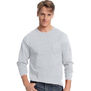 Hanes 5596 - Tagless® Long Sleeve T-Shirt with a Pocket