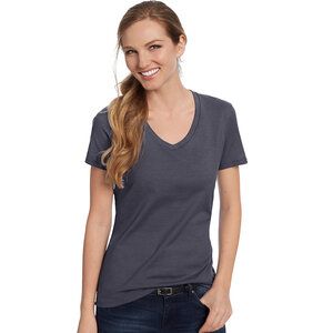 Hanes S04V - Hanes® Ladies Nano-T® Cotton V-Neck T-Shirt