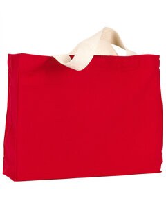 Bayside BA750 - Cotton Canvas Medium Gusset Tote Red