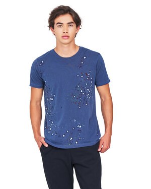 US Blanks US4004 - Unisex Made in USA Garment Dye Paint Splatter T-Shirt