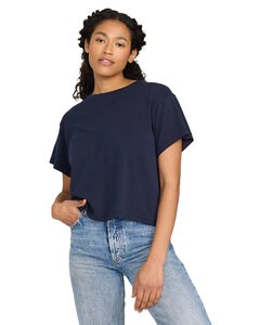 US Blanks US531OR - Ladies Organic Baby Rib Crop T-Shirt Midnight