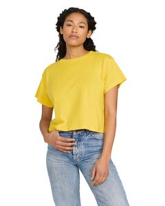 US Blanks US531OR - Ladies Organic Baby Rib Crop T-Shirt Sunkist