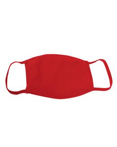Bayside 9100 - Adult Cotton Face Mask Red