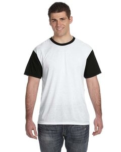 Sublivie S1902 - Men's Blackout Sublimation T-Shirt White/Black