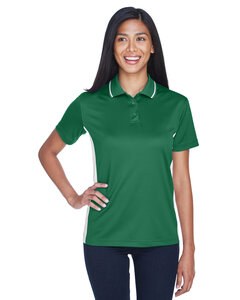 UltraClub 8406L - Ladies Cool & Dry Sport Two-Tone Polo Forest Grn/Wht