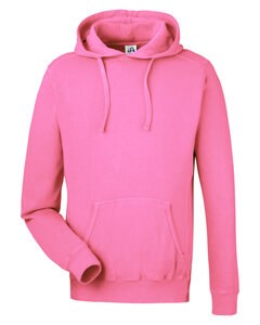 J. America 8730JA - Unisex Pigment Dyed Fleece Hooded Sweatshirt Paradise Pink