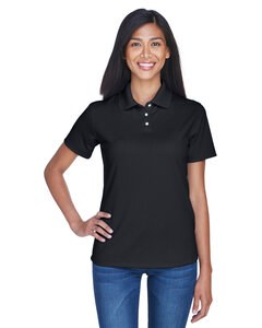 UltraClub 8445L - Ladies Cool & Dry Stain-Release Performance Polo Black