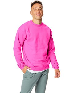 Hanes P1607 - Unisex Ecosmart® Crewneck Sweatshirt Safety Pink