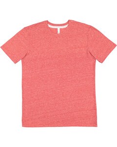 LAT 6991 - Men's Harborside Melange Jersey T-Shirt Red Melange