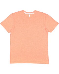 LAT 6991 - Men's Harborside Melange Jersey T-Shirt Papaya Melange