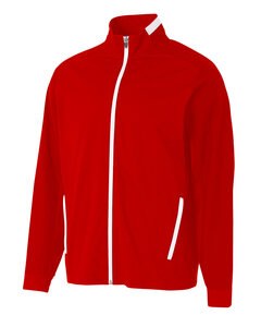 A4 N4261 - Adult League Full Zip Jacket Scarlet/White