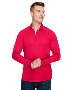 A4 N4268 - Adult Daily Polyester Quarter-Zip