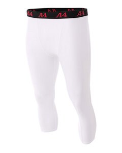 A4 NB6202 - Youth Polyester/Spandex Compression Tight White