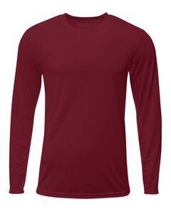 A4 N3425 - Men's Sprint Long Sleeve T-Shirt Maroon