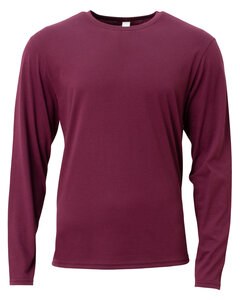 A4 N3029 - Men's Softek Long-Sleeve T-Shirt Maroon