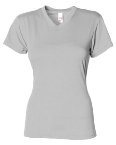 A4 NW3013 - Ladies Softek V-Neck T-Shirt Silver