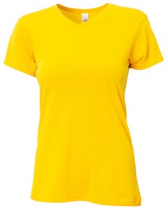 A4 NW3013 - Ladies Softek V-Neck T-Shirt Gold