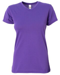 A4 NW3013 - Ladies Softek V-Neck T-Shirt Purple
