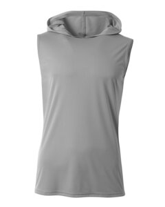 A4 NB3410 - Youth Sleeveless Hooded T-Shirt Silver