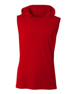 A4 NB3410 - Youth Sleeveless Hooded T-Shirt Scarlet