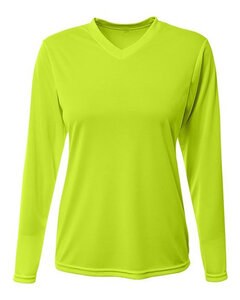 A4 NW3425 - Ladies Long-Sleeve Sprint V-Neck T-Shirt Lime